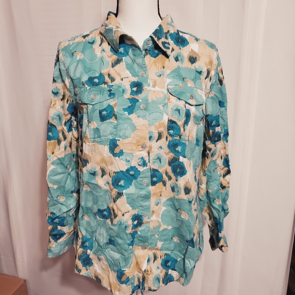 Ruby Rd. Longsleeve Button Up Blouse - image 1